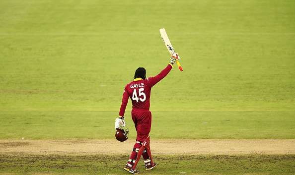 Chris Gayle celebrates the new year in style at the Ultra Carnival