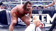 Rusev shouting at Lana at Wrestlemania 31