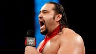 Rusev in the ring on Monday Night Raw on the mic
