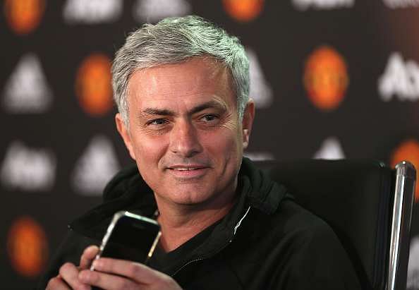 Jose Mourinho Answers A Reporters Phone During A Press Conference 