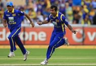 MELBOURNE, AUSTRALIA - MARCH 02: Nuwan Kulasekara of Sri Lanka celebrates after taking the wicket of Matthew Wade of Australia during the One Day International match between Australia and Sri Lanka at Melbourne Cricket Ground on March 2, 2012 in Melbourne, Australia. (Photo by Hamish Blair/Getty Images)