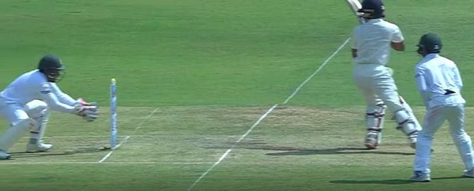 SK Epic Cricket Fails: Mushfiqur Rahim messes up a golden chance to remove Wriddhiman Saha