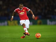 LEICESTER, ENGLAND - NOVEMBER 28: Ashley Young of Manchester United in action during the Barclays Premier League match between Leicester City and Manchester United at The King Power Stadium on November 28, 2015 in Leicester, England. (Photo by Laurence Griffiths/Getty Images)
