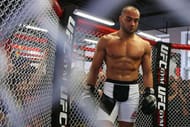 BOSTON, MA - JANUARY 15: Eddie Alvarez participates in a media workout at UFC Gym on January 15, 2016 in Boston, Massachusetts. (Photo by Maddie Meyer/Getty Images)
