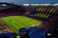 BARCELONA, SPAIN - APRIL 02: Fans unveil a mosaic tribute to the former FC Barcelona player and manager, Johan Cruyff as the players shake hands before the La Liga match between FC Barcelona and Real Madrid CF at Camp Nou on April 2, 2016 in Barcelona, Spain. (Photo by Alex Caparros/Getty Images)