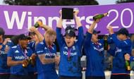 CARDIFF, ENGLAND - SEPTEMBER 04: England captain Eoin Morgan with the series trophy after their 4-1 victory after the 5th One Day International between England and Pakistan at Swalec Stadium on September 4, 2016 in Cardiff, Wales. (Photo by Stu Forster/Getty Images)