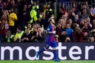 BARCELONA, SPAIN - OCTOBER 19: Lionel Messi of FC Barcelona celebrates after scoring his team's second goal during the UEFA Champions League group C match between FC Barcelona and Manchester City FC at Camp Nou on October 19, 2016 in Barcelona, Spain. (Photo by Alex Caparros/Getty Images)