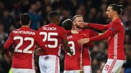 MANCHESTER, ENGLAND - NOVEMBER 24: Juan Mata of Manchester United (8) celebrates with team mates as he scores their second goal during the UEFA Europa League Group A match between Manchester United FC and Feyenoord at Old Trafford on November 24, 2016 in Manchester, England. (Photo by Gareth Copley/Getty Images)