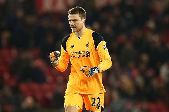 MIDDLESBROUGH, ENGLAND - DECEMBER 14: Simon Mignolet of Liverpool celebrates the final whistle during the Premier League match between Middlesbrough and Liverpool at Riverside Stadium on December 14, 2016 in Middlesbrough, England.  (Photo by Jan Kruger/Getty Images)