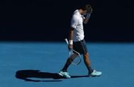 MELBOURNE, AUSTRALIA - JANUARY 19: Novak Djokovic of Serbia reacts after losing a point in his second round match against Denis Istomin of Uzbekistan on day four of the 2017 Australian Open at Melbourne Park on January 19, 2017 in Melbourne, Australia. (Photo by Scott Barbour/Getty Images)