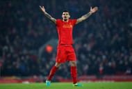 LIVERPOOL, ENGLAND - JANUARY 25: Dejan Lovren of Liverpool reacts during the EFL Cup Semi-Final Second Leg match between Liverpool and Southampton at Anfield on January 25, 2017 in Liverpool, England. (Photo by Julian Finney/Getty Images)
