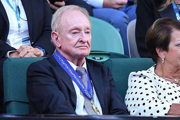 MELBOURNE, AUSTRALIA - JANUARY 26:  Rod Laver watches the semifinal match between Roger Federer of Switzerland and Stan Wawrinka of Switzerland on day 11 of the 2017 Australian Open at Melbourne Park on January 26, 2017 in Melbourne, Australia.  (Photo by Quinn Rooney/Getty Images)