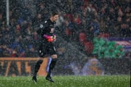 LONDON, ENGLAND - JANUARY 28: Wayne Hennessey of Crystal Palace looks on as the hail falls during the Emirates FA Cup Fourth Round match between Crystal Palace and Manchester City at Selhurst Park on January 28, 2017 in London, England. (Photo by Steve Bardens/Getty Images)