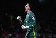 MANCHESTER, ENGLAND - FEBRUARY 01: Eldin Jakupovic of Hull City celebrates after the Premier League match between Manchester United and Hull City at Old Trafford on February 1, 2017 in Manchester, England. (Photo by Julian Finney/Getty Images)