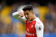 LONDON, ENGLAND - FEBRUARY 04: Alexis Sanchez of Arsenal reacts during the Premier League match between Chelsea and Arsenal at Stamford Bridge on February 4, 2017 in London, England. (Photo by Mike Hewitt/Getty Images)