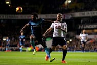 LONDON, ENGLAND - FEBRUARY 04: Adama Traore of Middlesbrough jumps for the ball ahead of Toby Alderweireld of Tottenham Hotspur during the Premier League match between Tottenham Hotspur and Middlesbrough at White Hart Lane on February 4, 2017 in London, England. (Photo by Ian Walton/Getty Images)