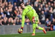 LONDON, ENGLAND - FEBRUARY 04: Thibaut Courtois of Chelsea in action during the Premier League match between Chelsea and Arsenal at Stamford Bridge on February 4, 2017 in London, England. (Photo by Mike Hewitt/Getty Images)