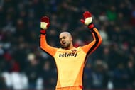 STRATFORD, ENGLAND - FEBRUARY 11: Darren Randolph of West Ham United reacts during the Premier League match between West Ham United and West Bromwich Albion at London Stadium on February 11, 2017 in Stratford, England. (Photo by Jordan Mansfield/Getty Images)