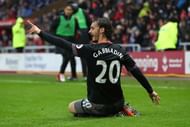 SUNDERLAND, ENGLAND - FEBRUARY 11: Manolo Gabbiadini of Southhampton celebrates his first goal of the game during the Premier League match between Sunderland and Southampton at Stadium of Light on February 11, 2017 in Sunderland, England. (Photo by Ian MacNicol/Getty Images)