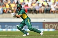 WELLINGTON, NEW ZEALAND - FEBRUARY 25: Jean-Paul Duminy of South Africa bats during game three of the One Day International series between New Zealand and South Africa at Westpac Stadium on February 25, 2017 in Wellington, New Zealand. (Photo by Hagen Hopkins/Getty Images)