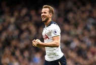 LONDON, ENGLAND - FEBRUARY 26: Harry Kane of Tottenham Hotspur celebrates as he scores his teams third goal and completes his hattrick during the Premier League match between Tottenham Hotspur and Stoke City at White Hart Lane on February 26, 2017 in London, England. (Photo by Michael Regan/Getty Images)