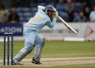 BELFAST, UNITED KINGDOM - JUNE 29: Dinesh Karthik of India runs the ball to third man during the second One Day International match between South Africa and India at the Civil Service Cricket Club in Stormont on June 29, 2007 in Belfast, Northern Ireland. (Photo by Hamish Blair/Getty Images)