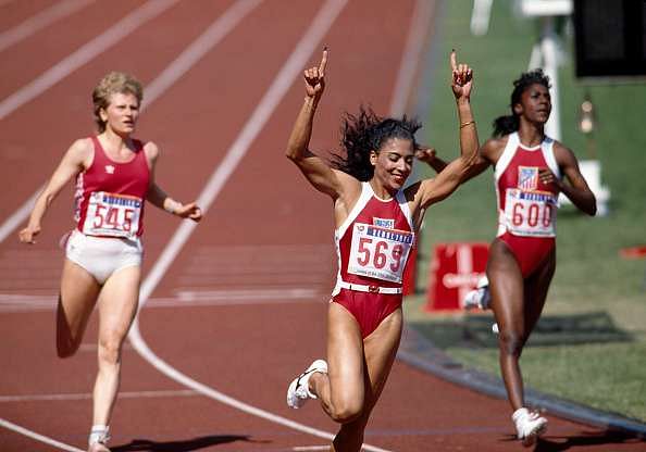 Joyner won gold in 100m, 200m, and 4x100 in the 1988 Olympics