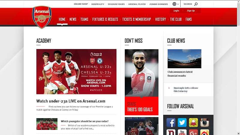 Arsenal Shopping, The Club, News