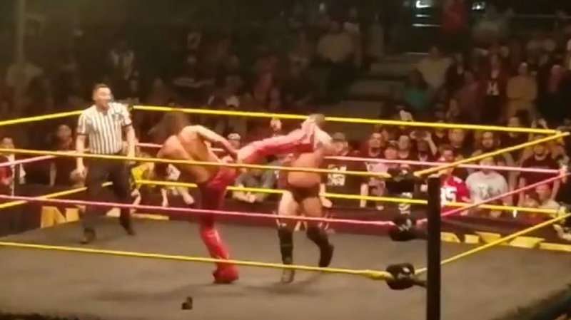 A legitimate MMA kick from Nakamura put Austin Aries out of commission for a while