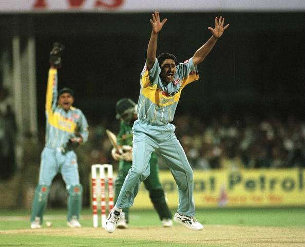 Kumble&#039;s three for 48 ended Pakistan&#039;s challenge in the 1996 World Cup.