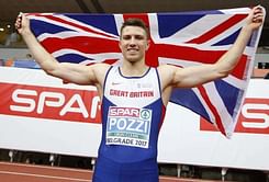 Briton Pozzi powers to sprint hurdles gold