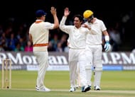 LONDON, ENGLAND - JULY 05: Saeed Ajmal of MCC celebrates dismissing Adam Gilchrist of Rest of the World during the MCC and Rest of the World match at Lord's Cricket Ground on July 5, 2014 in London, England. (Photo by Ben Hoskins/Getty Images)