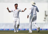 ABU DHABI, UNITED ARAB EMIRATES - OCTOBER 25: Yasir Shah of Pakistan celebrates taking the wicket of Miguel Cummins of West Indies during Day Five of the Second Test between Pakistan and West Indies at Zayed Cricket Stadium on October 25, 2016 in Abu Dhabi, United Arab Emirates. (Photo by Tom Dulat/Getty Images)