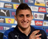 FLORENCE, ITALY - NOVEMBER 10: Marco Verratti of Italy speaks to the media during a press conference at the club's training ground at Coverciano on November 10, 2016 in Florence, Italy. (Photo by Claudio Villa/Getty Images)