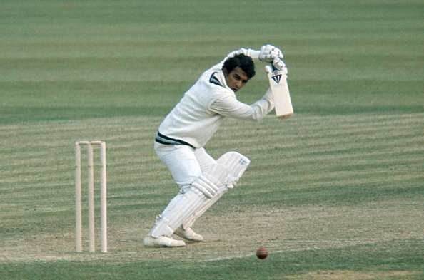 Sunil Gavaskar in action for India Fourth Test - Australia v India: Day Two