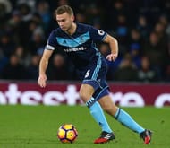 BURNLEY, ENGLAND - DECEMBER 26: Ben Gibson of Middlesbrough during the Premier League match between Burnley and Middlesbrough at Turf Moor on December 26, 2016 in Burnley, England. (Photo by Dave Thompson/Getty Images)