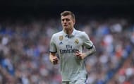 MADRID, SPAIN - FEBRUARY 18: Toni Kroos of Real Madrid looks on during the La Liga match between Real Madrid CF and RCD Espanyol at the Bernabeu stadium on February 18, 2017 in Madrid, Spain. (Photo by Denis Doyle/Getty Images)