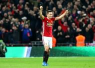 LONDON, ENGLAND - FEBRUARY 26: Ander Herrera of Manchester United celebrates victory after the EFL Cup Final match between Manchester United and Southampton at Wembley Stadium on February 26, 2017 in London, England. Manchester United beat Southampton 3-2. (Photo by Alex Livesey/Getty Images)