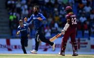 ST JOHN'S, ANTIGUA AND BARBUDA - MARCH 05: Moeen Ali of England celebrates dismissing Kraigg Brathwaite of the West Indies during the 2nd One Day International match between the West Indies and England at Sir Vivian Richards Cricket Ground on March 5, 2017 in St John's, Antigua And Barbuda (Photo by Gareth Copley/Getty Images)