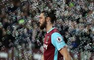 STRATFORD, ENGLAND - MARCH 06: Andy Carroll of West Ham United walks out onto the pitch during the Premier League match between West Ham United and Chelsea at London Stadium on March 6, 2017 in Stratford, England. (Photo by Julian Finney/Getty Images)