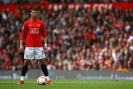 MANCHESTER, ENGLAND - MAY 10: Cristiano Ronaldo of Manchester United lines up a free kick during the Barclays Premier League match between Manchester United and Manchester City at Old Trafford on May 10, 2009 in Manchester, England. (Photo by Alex Livesey/Getty Images)