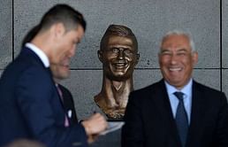 Twitter reacts to Cristiano Ronaldo's unusual bust unveiled at Madeira Airport