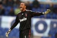 ROME, ITALY - NOVEMBER 08: Dida the goalkeeper of AC Milan shouts during the Serie A match between SS Lazio and AC Milan at Stadio Olimpico on November 8, 2009 in Rome, Italy. (Photo by Paolo Bruno/Getty Images)