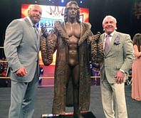WWE News: Ric Flair statue unveiled at WWE WrestleMania 33 Axxess with Sting, HBK, Triple H, Arn Anderson present