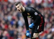 MANCHESTER, ENGLAND - MARCH 04: Goalkeeper David de Gea of Manchester United shouts instructions during the Premier League match between Manchester United and AFC Bournemouth at Old Trafford on March 4, 2017 in Manchester, England. (Photo by Julian Finney/Getty Images)