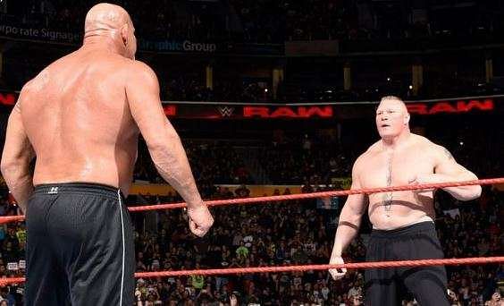 Wwe News Goldberg And Brock Lesnar Set For Final Confrontation Before Wrestlemania 33