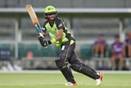LAUNCESTON, AUSTRALIA - JANUARY 05: Harmanpreet Kaur of the Thunder bats during the Women's Big Bash League match between the Sydney Thunder and the Hobart Hurricanes at Aurora Stadium on January 5, 2017 in Launceston, Australia. (Photo by Scott Barbour/Getty Images)