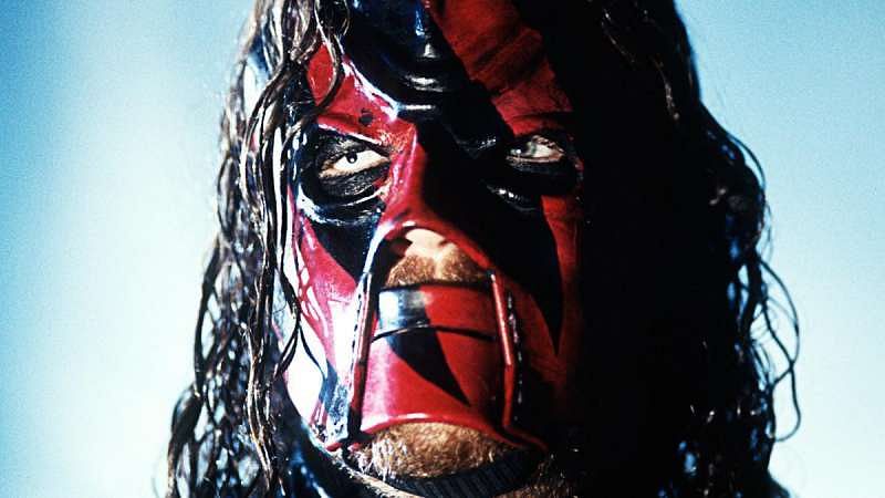 WWE Hall of Famer Kane during a shoot