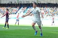 EIBAR, SPAIN - MARCH 04: James Rodriguez of Real Madrid celebrates after scoring Real's 3rd goal during the La Liga match between SD Eibar and Real Madrid CF at Estadio Municipal de Ipurua on March 4, 2017 in Eibar, Spain. (Photo by Denis Doyle/Getty Images)
