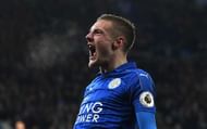 LEICESTER, ENGLAND - FEBRUARY 27: Jamie Vardy of Leicester City celebrates after scoring his second and his sides third goal during the Premier League match between Leicester City and Liverpool at The King Power Stadium on February 27, 2017 in Leicester, England. (Photo by Michael Regan/Getty Images)